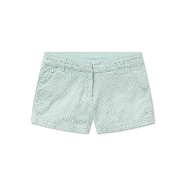 Ocean Green Fractured Lines