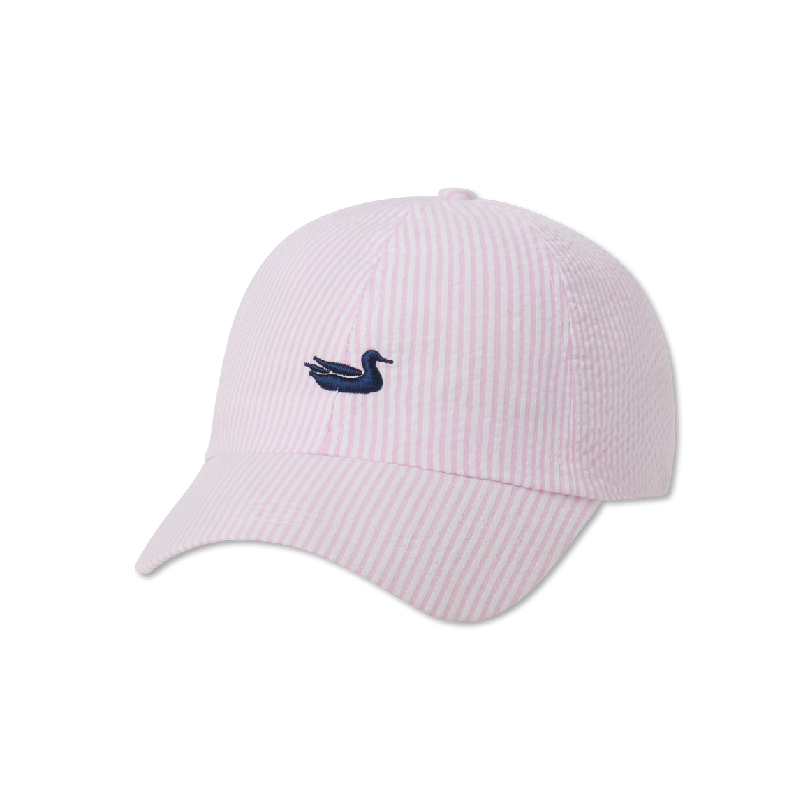 Pink Seersucker with Navy Duck 