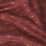 Burnt Red & Tan Microprint | Detail Shot
