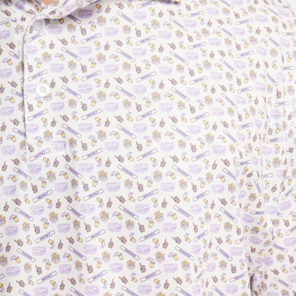 White Stadium Print | ON MODEL | DETAIL