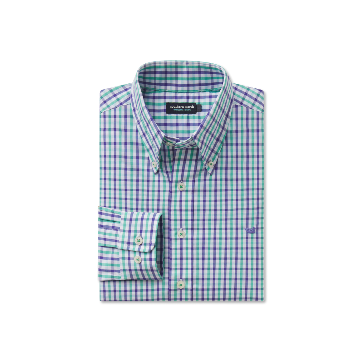 Purple and Green Gingham