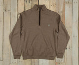 Stone Brown with Emerald Duck | DownpourDRY Cotton 1/4 Zip Pullover