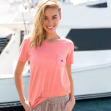 Coral | SEAWASHª Tropical Crewneck Tee | Lifestyle | Back